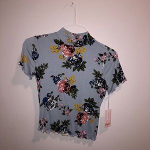 Floral Mockneck